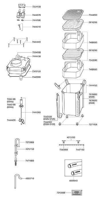 Adapter complete for EHEIM 2026/28/2126/28