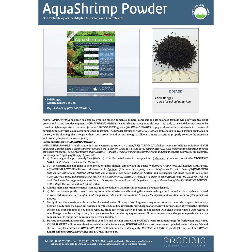 Prodibio Aquarium Soil (Does not cloud water and suitable for all aquatic plants)