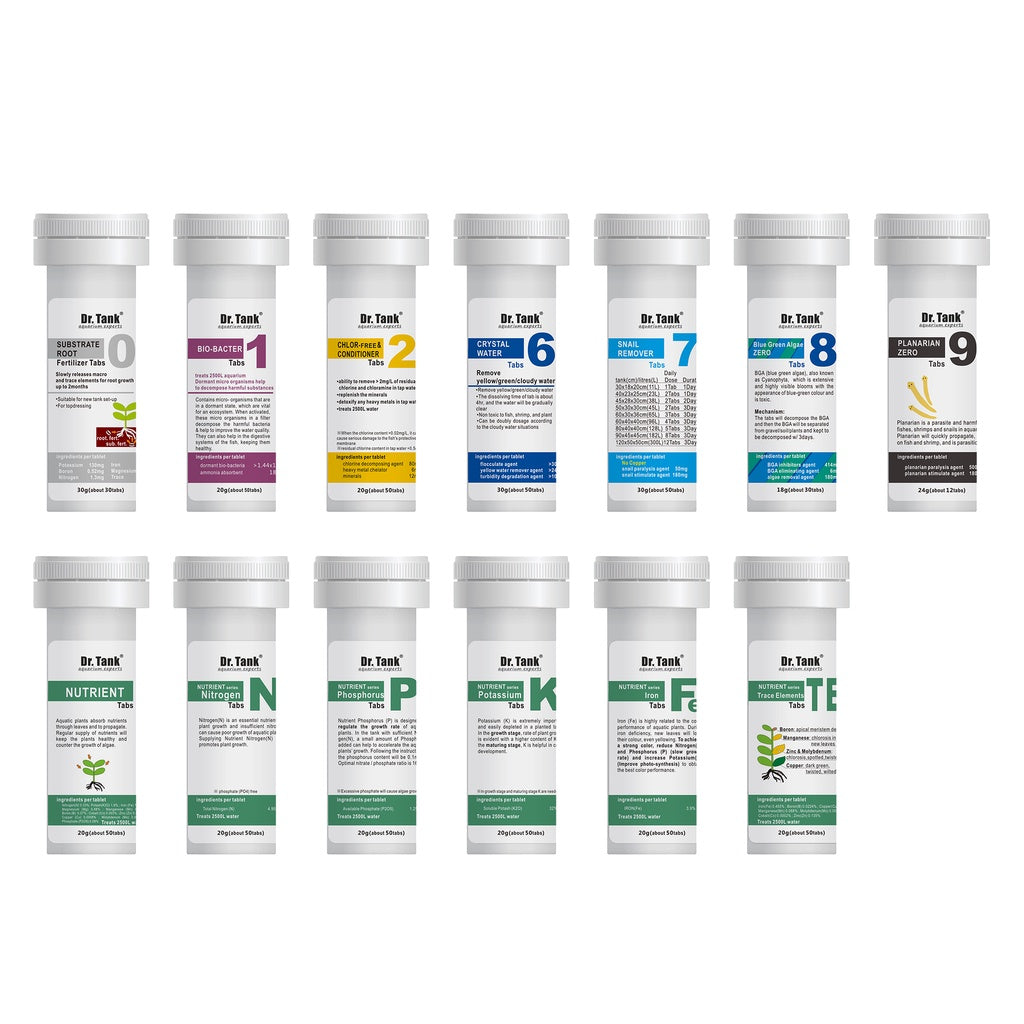 Dr Tank Water Conditioner Tab Series - Crystal Water Tablets (50 Tabs) - for crystal clear water!