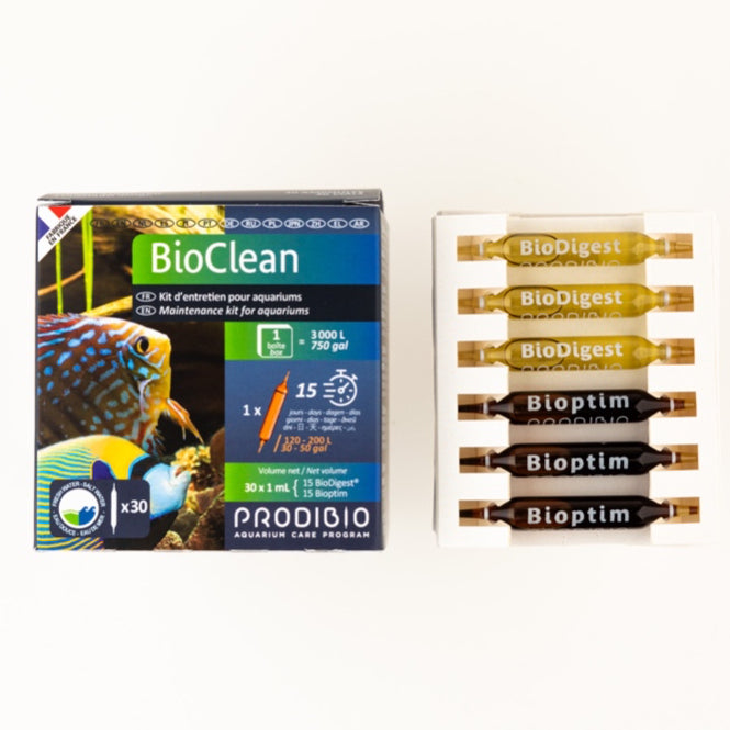 Prodibio BioClean - Maintenance kit for Fresh and Saltwater Aquarium (Biodigest + Bioptim)