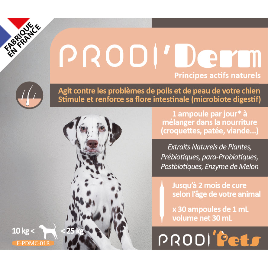 ProdiDerm Dog 30 vials - Probiotics and Plant Extracts for Skin and Hair