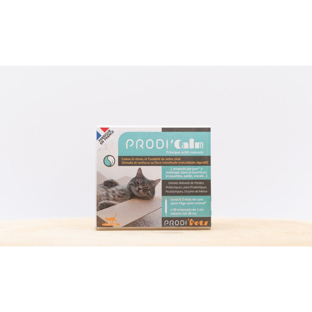 Prodi'Calm Cat 30 vials – Probiotics And Plant Extracts Against Stress And Anxiety