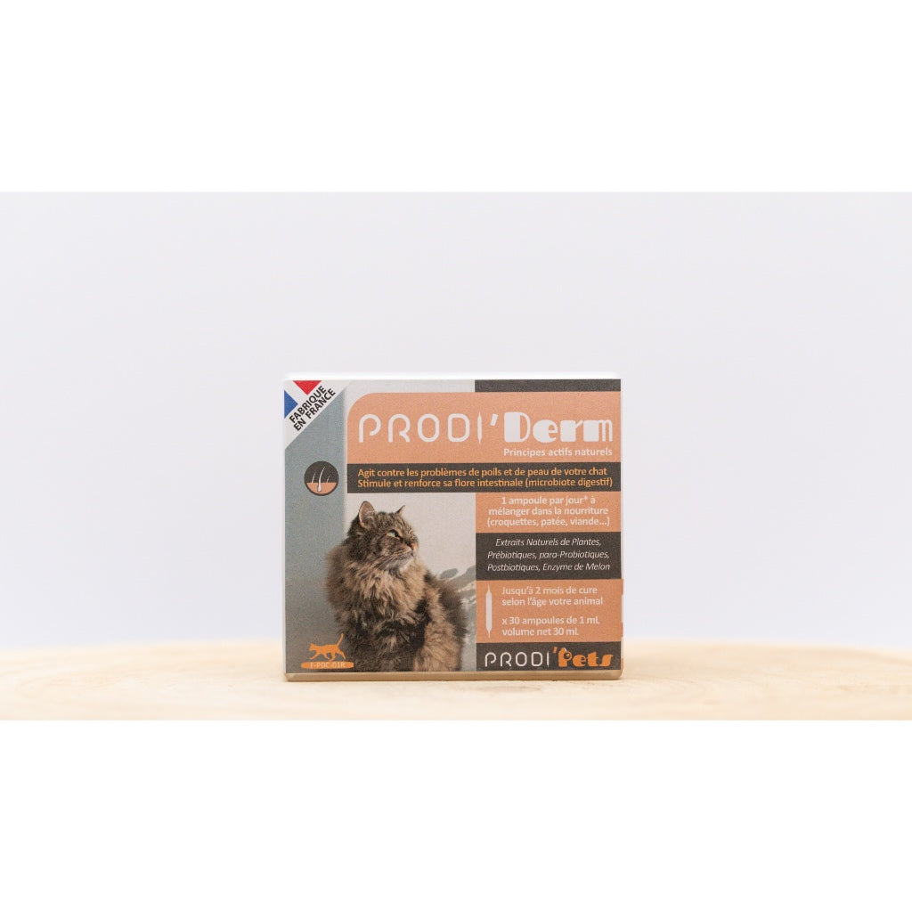 Prodi'Derm Cat 30 vials – Probiotics And Plant Extracts For Skin And Hair