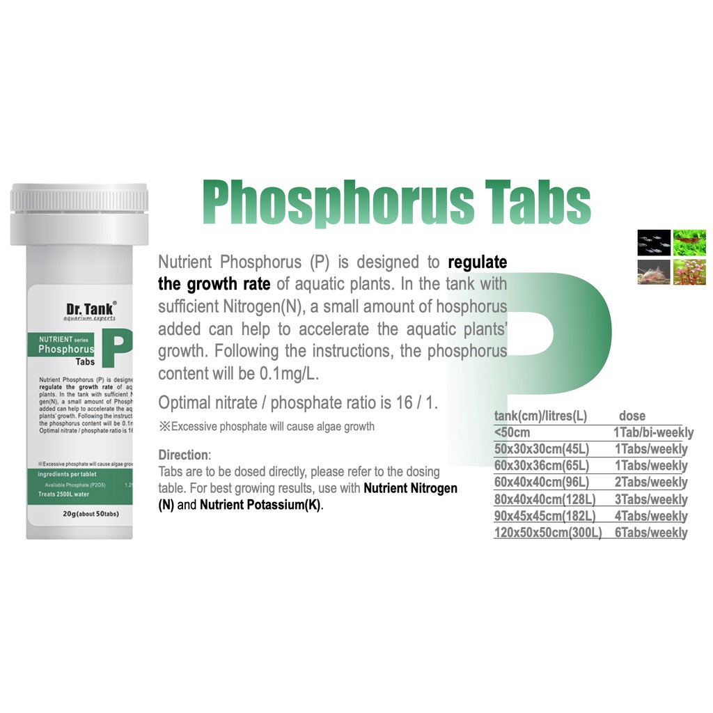Dr Tank Nutrient Tab Series - Phosphorus Tabs (50 Tabs)