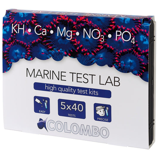 Marine TestLab (KH, Ca, Mg, NO3 and PO4) for Aquarium by Colombo