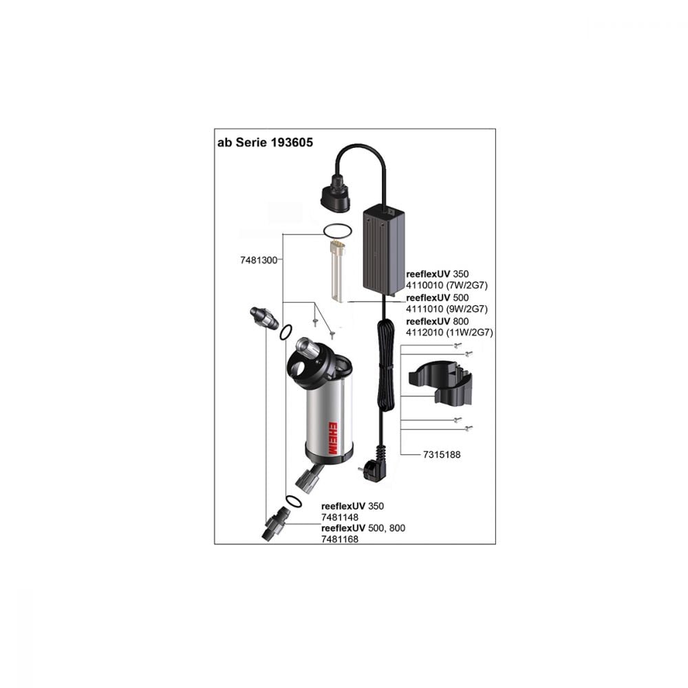 EHEIM UVC-lamp Replacement for ReeflexUV (9-24W)