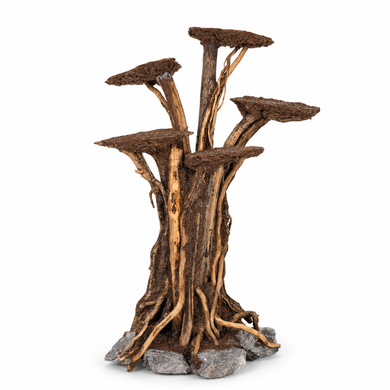 Plug & Plug Plant Series – Layered Natural Driftwood Décor for Aquarium