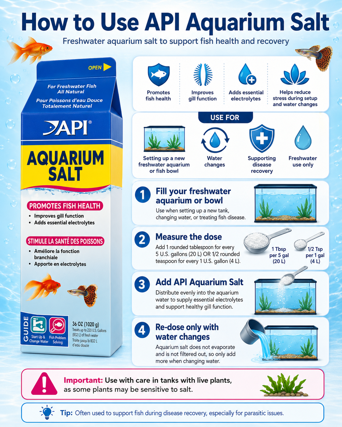 API Aquarium Salt (454g/936g/1844g)