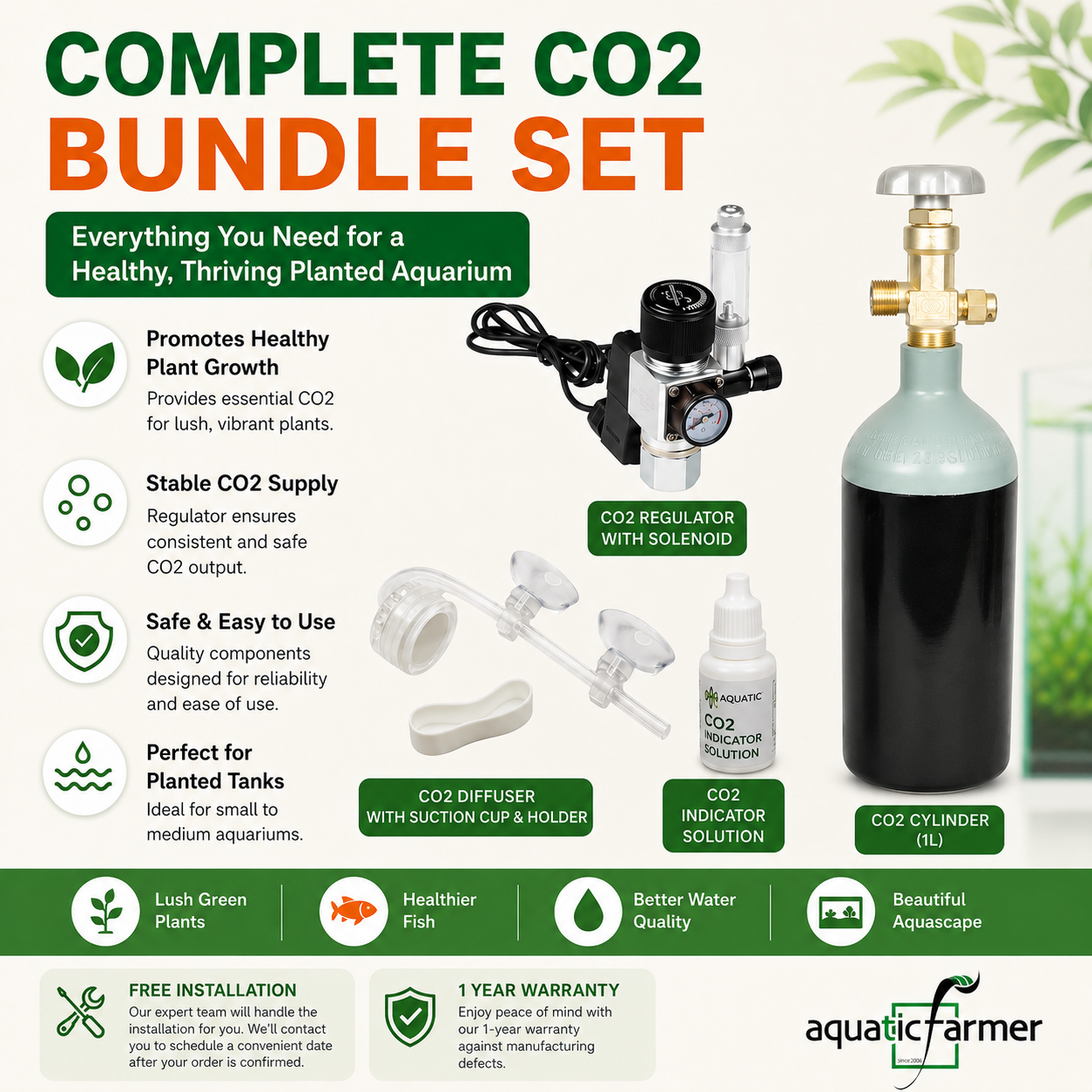 Complete Co2 Bundle Set by Aquatic Farmer