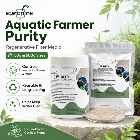 Aquatic Farmer Purity - Regenerative filter media to control ammonia, nitrate and nitrite