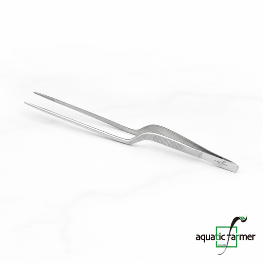 Aqua Angled Tweezer by Aquatic Farmer - Stainless Steel Aquascaping Tools 2.0 (Surgical Grade)