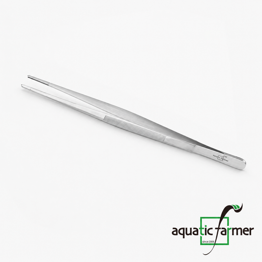 Grooved Forceps Aquascaping Tweezers by Aquatic Farmer - Stainless Steel Aquascaping Tools 2.0 (Surgical Grade)