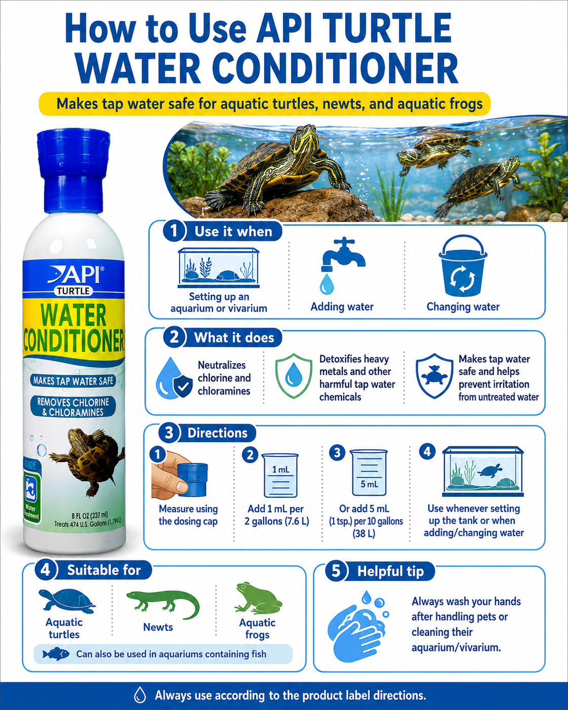 API Turtle Water Conditioner (118/237ml)