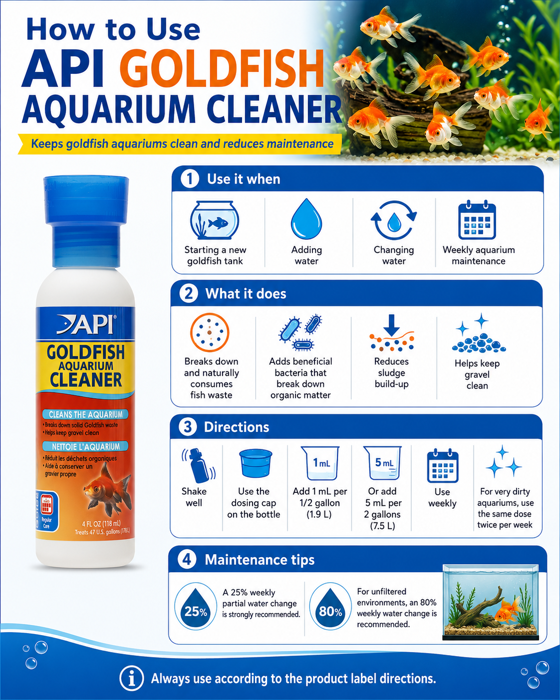 API Goldfish Aquarium Cleaner 118ml