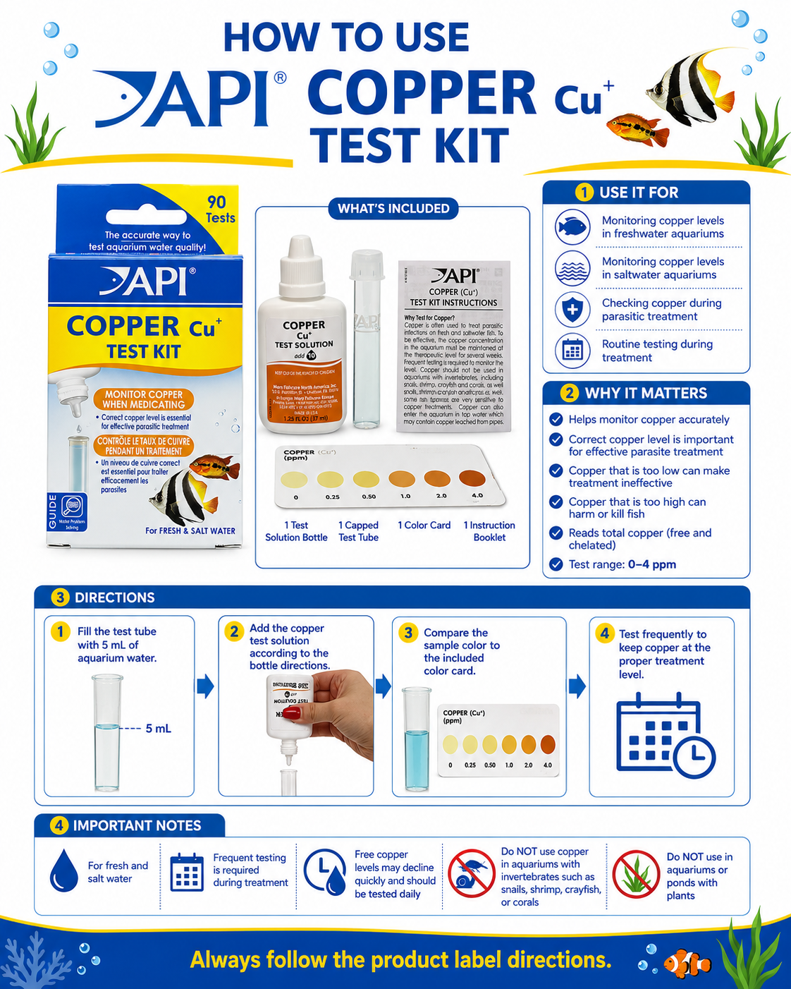 API Copper Test Kit (For Marine & Freshwater)