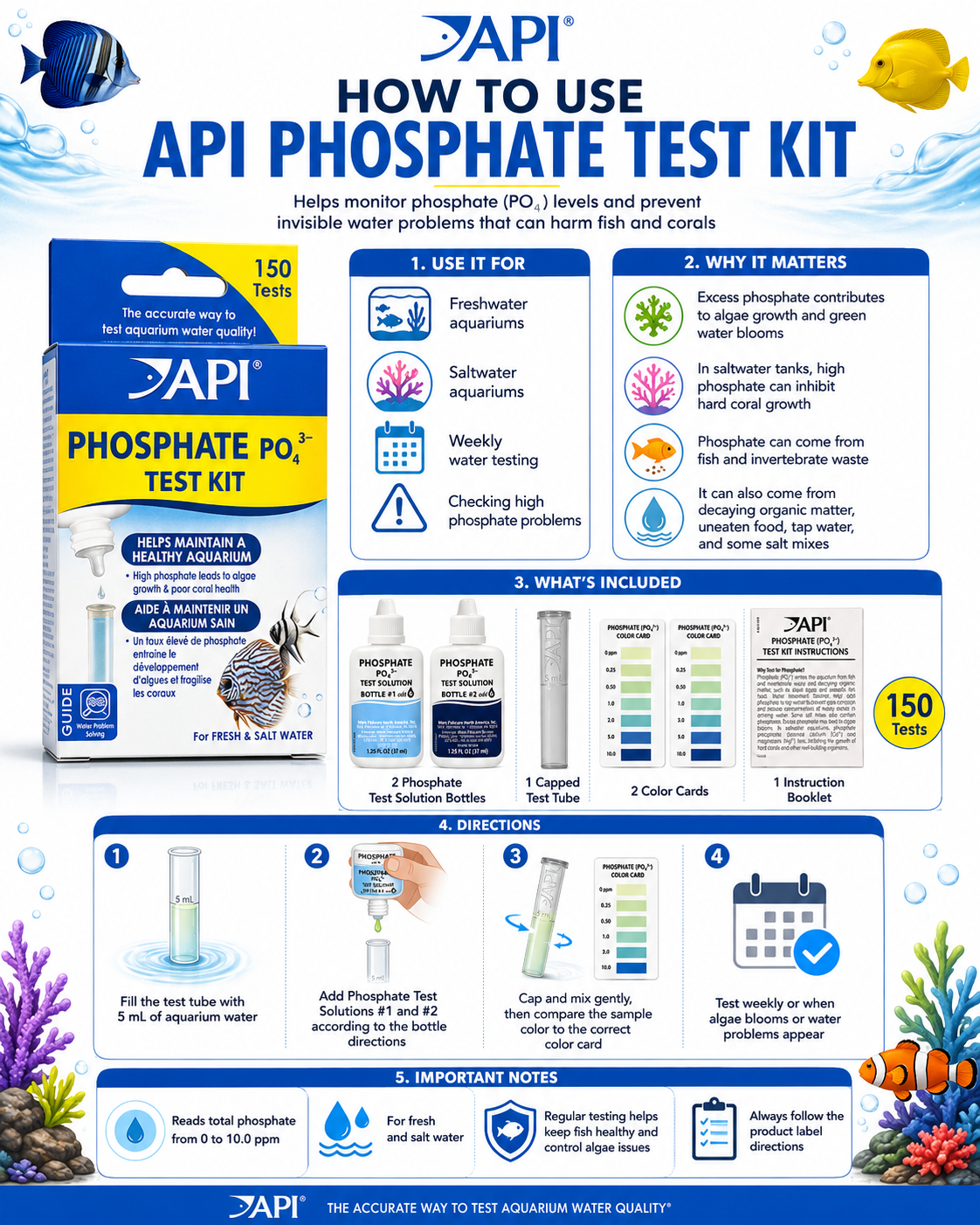 API Phosphate Test Kit (For Marine & Freshwater)