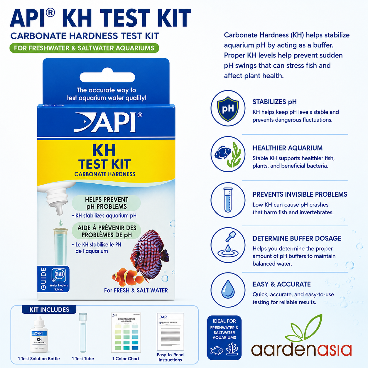 API KH Carbonate Hardness Test Kit (Freshwater & Marine)