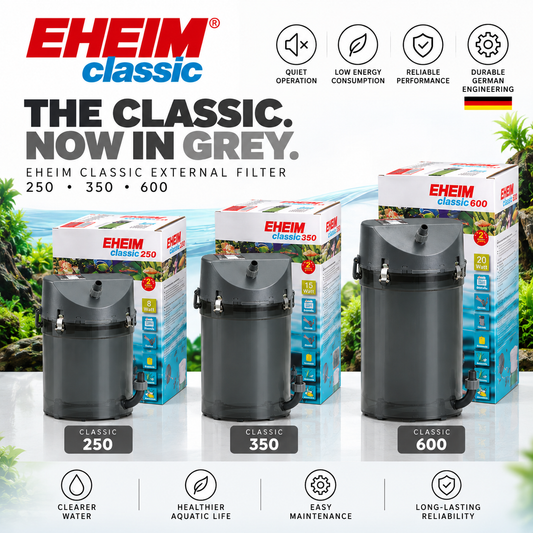 EHEIM Classic External Filter Grey 150/250/350/600 (with double taps)