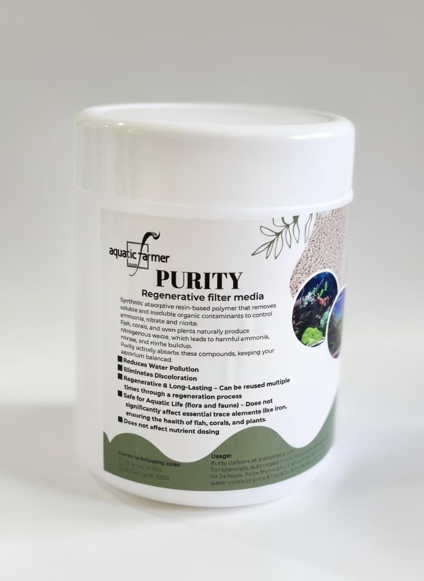 Aquatic Farmer Purity - Regenerative filter media to control ammonia, nitrate and nitrite