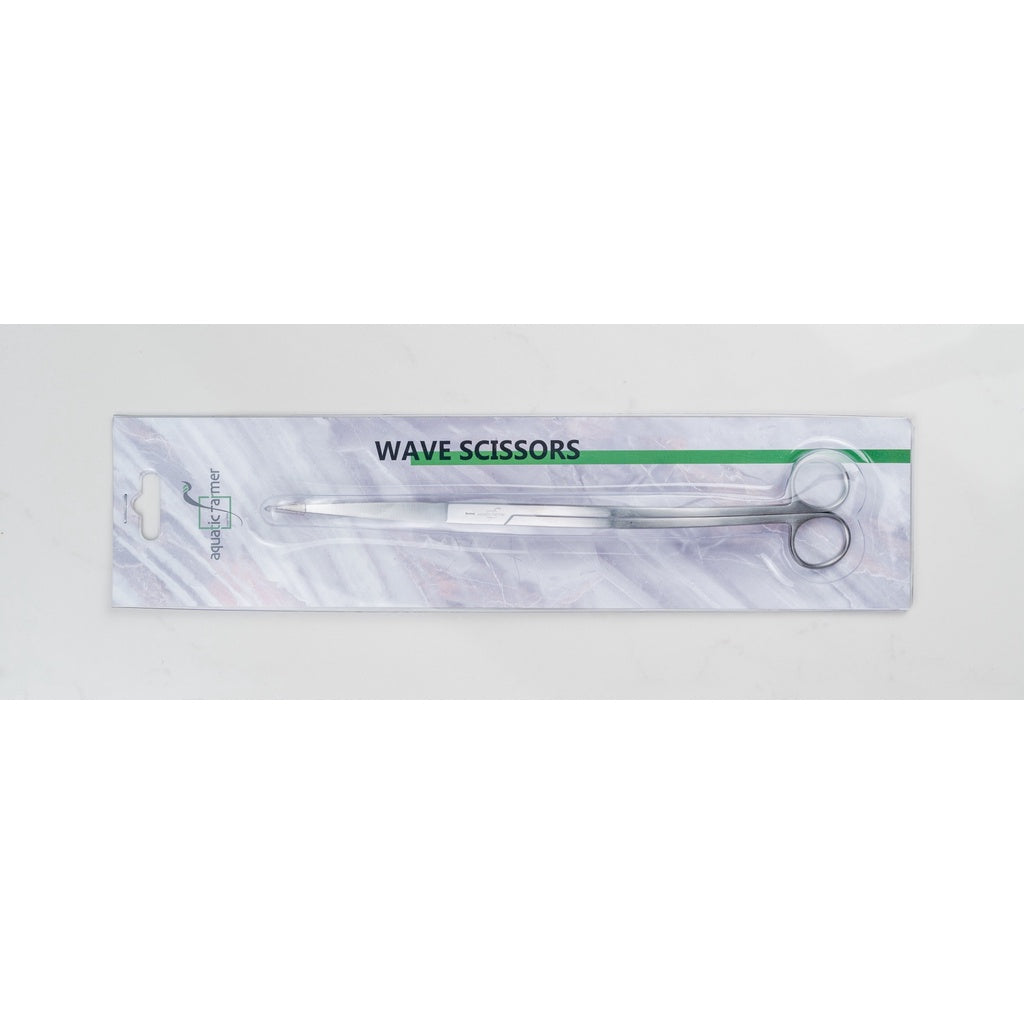 Wave scissors (25cm) by Aquatic Farmer - Stainless Steel Aquascaping Tools 2.0 (Surgical Grade)