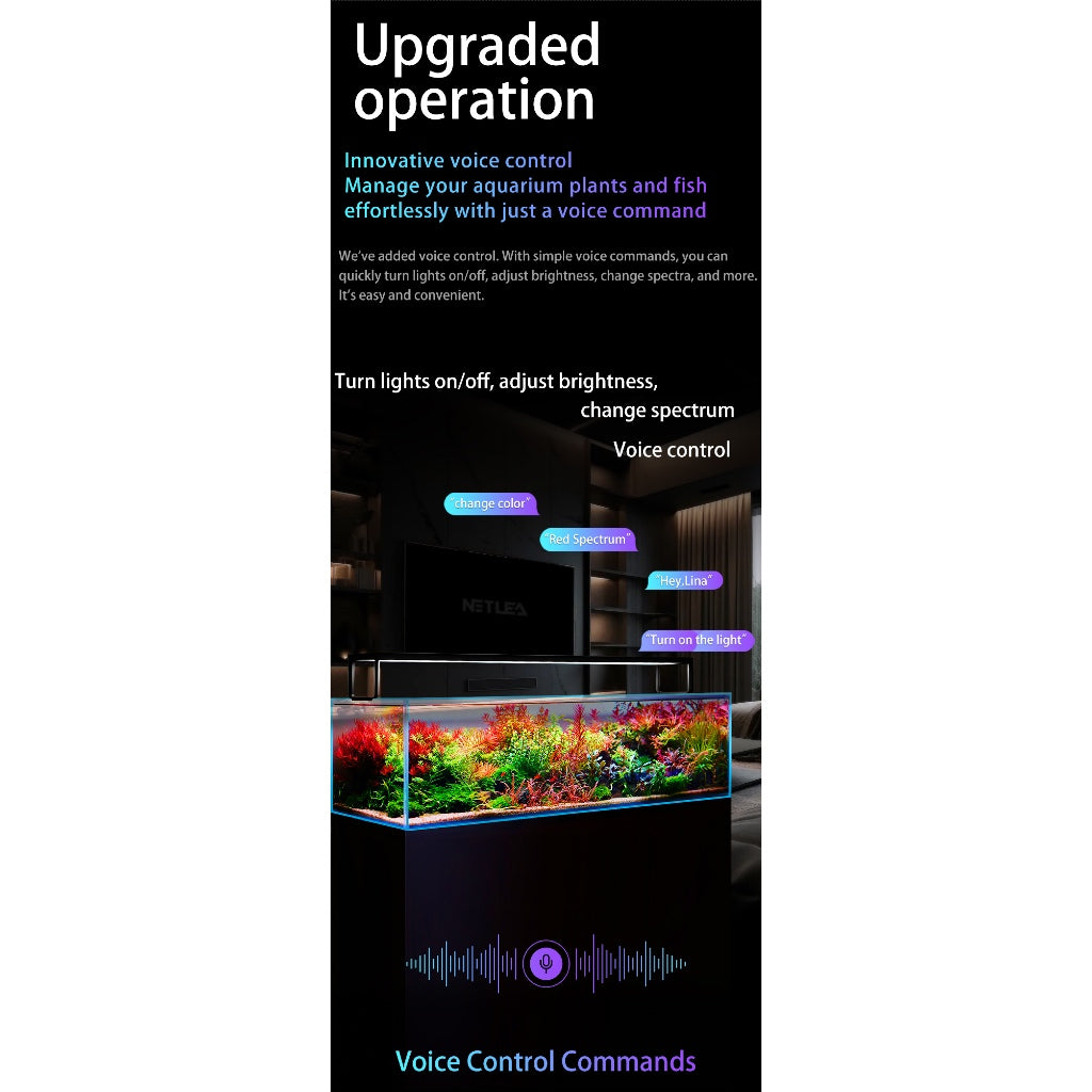 [NETLEA] AT5S Series Aquarium WRGB LED Light for Planted Aquarium