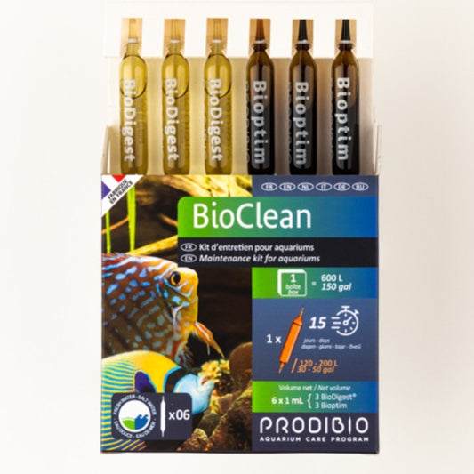 Prodibio BioClean - Maintenance kit for Fresh and Saltwater Aquarium (Biodigest + Bioptim)