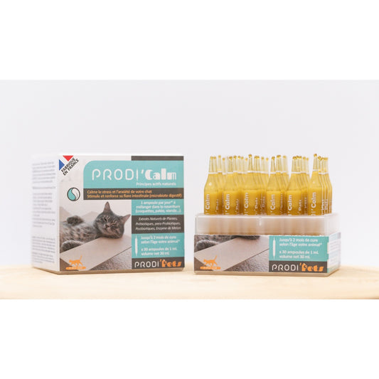 Prodi'Calm Cat 30 vials – Probiotics And Plant Extracts Against Stress And Anxiety