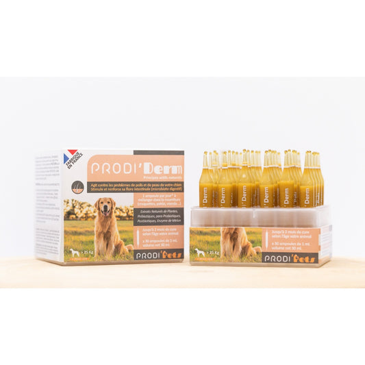 ProdiDerm Dog 30 vials - Probiotics and Plant Extracts for Skin and Hair